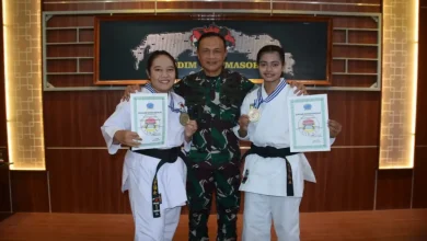 Atlit Karateka Binaan Kodim Masohi